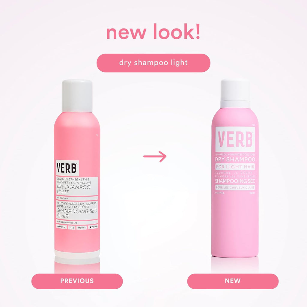VERB Dry Shampoo Light - Refreshing Spray to Absorb Oils & Extend Styles - Vegan, Paraben-Free for Light Tones
