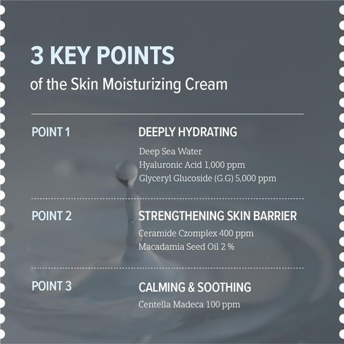 O'LABS Skin Moisturizing Cream - Anti-Aging Facial Cream with Deep Sea Water | 60ml / 2.02 fl. oz.