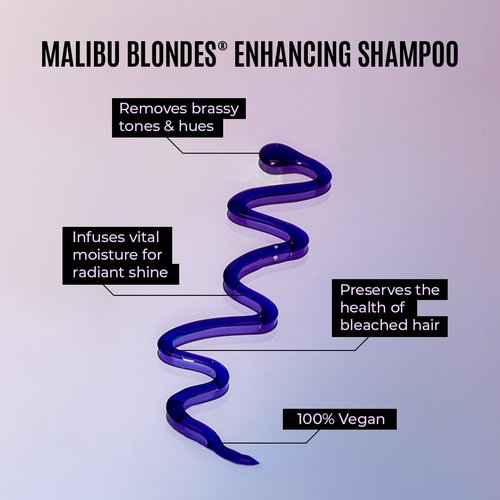 Malibu C Blondes Enhancing Shampoo & Conditioner Duo - Revitalizing Purple Formula for Healthy, Brilliant Blondes | 33.8 oz