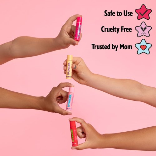 Lip Smacker Hello Kitty Nail Polish & Flavored Lip Balm Makeup Tote - Moisturizing Balms, Colorful Nail Polishes, Sanrio Accessory Ring, Stylish Tote Bag, Perfect Glam Gift for Hello Kitty Lovers
