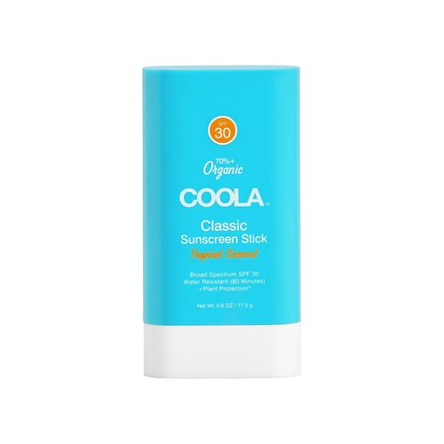 COOLA Organic Face Sunscreen SPF 30 - Vegan & Gluten-Free Sunblock Stick in Tropical Coconut, 0.15 Oz