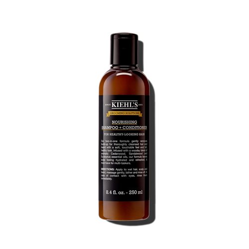 Kiehl's Grooming Solutions 2-in-1 Shampoo & Conditioner - Gentle Cleanser for Men's Hair & Beard, 8.4 fl oz