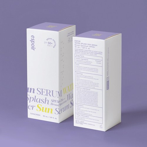espoir Water Splash Sun Serum SPF50+ PA+++│3,000ppm Caffeine for Reducing Puffiness & Enhancing Skin Elasticity, Non-Oily Hydrating Sunscreen for Daily use, Easy-to-Use, Vegan, 1.69 Fl Oz.