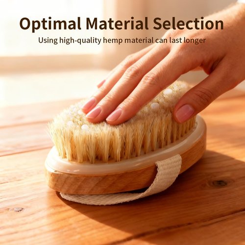 Dry Brushing Body Brush for Lymphatic Drainage-Vegan Dry Brush with Contoured Non-Slip Handle +Wood Therapy Massage Tools. Maderoterapia Kit, Gua Sha, Anti-Cellulite, Body Sculpting, Sensitive Skin