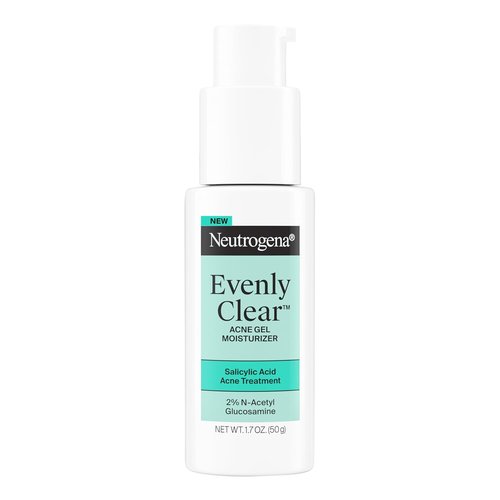 Neutrogena Evenly Clear Acne Gel Moisturizer - Lightweight Salicylic Acid Formula for Breakout Treatment | 1.7 fl. oz