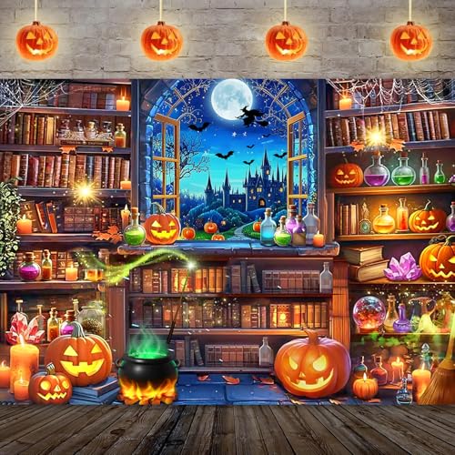 7x5FT Halloween Witch Magic Backdrop for Photos & Parties - Fall Decor