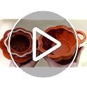Ceramic Pumpkin Bowls Set of 3 - 15.5 oz Halloween Thanksgiving Decor