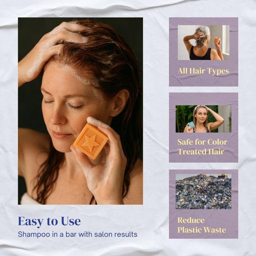 Skiennix Shampoo Bar - Lemongrass Verbena Fragrance, Salon Quality Solid Shampoo with Argan Oil - Sulfate Free, Vegan, Eco-Friendly