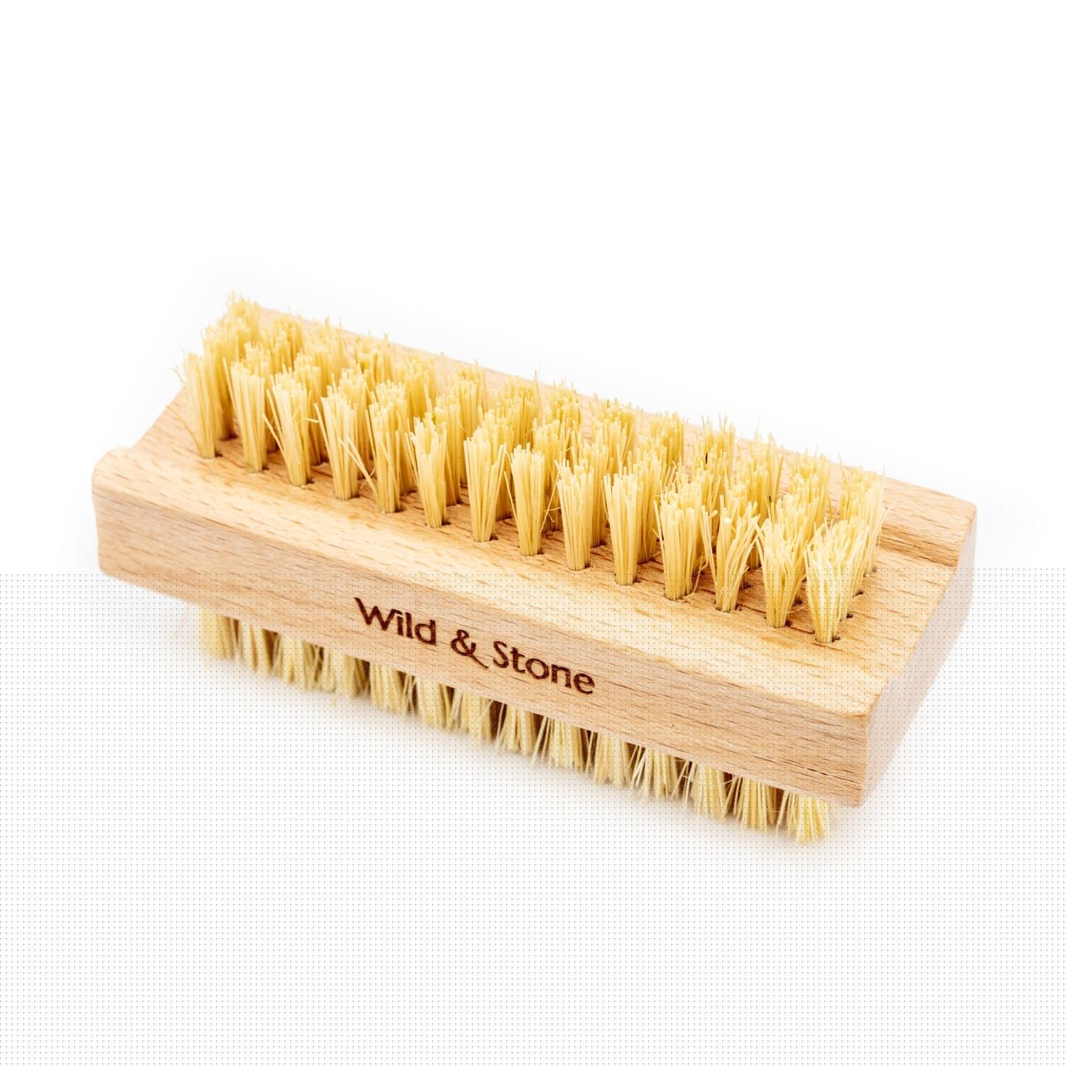Wild & Stone | Wooden Nail Brush | Double-Sided Natural Sisal Fingernail and Toenail Brush | FSC Certified Beechwood & Sisal Fibres | Vegan & Plastic Free (One Size, 2, Count)