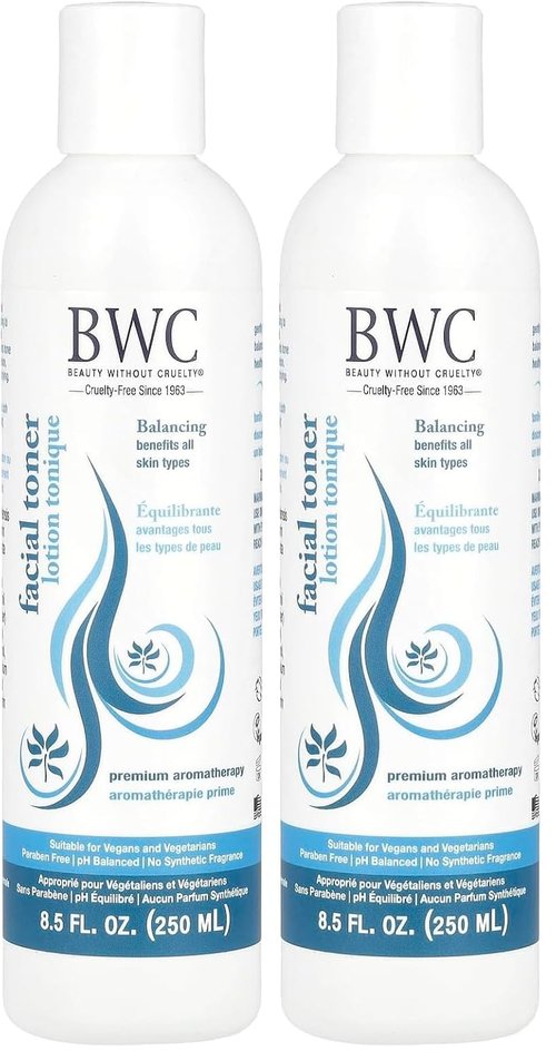 Beauty Without Cruelty Aromatherapy Facial Toner - Alcohol-Free, 8.5 oz | Pack of 2