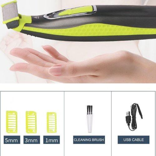 Beard Trimmer for Men, Rechargeable Mens Grooming Kit Washable Mens Electric Razors for Shaving Face, Beard, Mustache Trimmer and Hair Clippers, Double Sided Tooth Razors Face Trimmer for Men