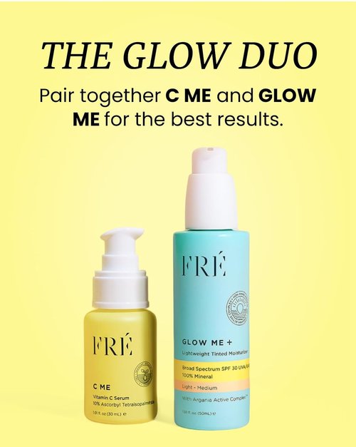 GLOW ME by FRE Skincare Tinted Mineral Sunscreen - SPF 30 Hydrating Face Moisturizer (Medium-Deep) | Lightweight & Reef-Safe for Glowing Skin