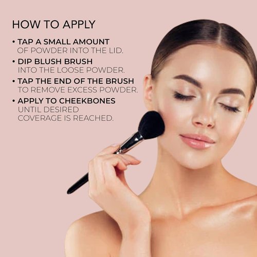 Bellapierre Mineral Blush - Lightweight Loose Powder Cheek Color with Warm Dewy Finish | Talc-Free, Hypoallergenic - 0.3 oz - Desert Rose