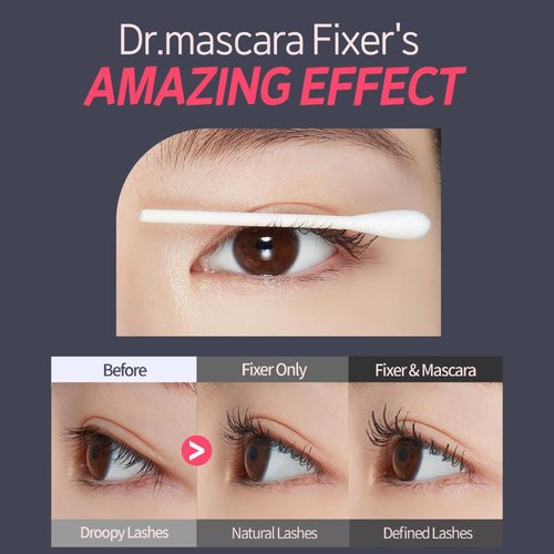 ETUDE Dr. Mascara Fixer - Long-Lasting Smudge-Proof Formula for All-Day Curl Hold | Vegan Black (0.203 Fl Oz)