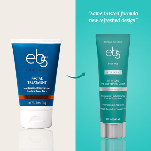 eb5 Men’s Anti-Aging Face Cream - Retinol & Vitamins E, B5, A for Moisturizing & Soothing Razor Burn | 4 Fl Oz
