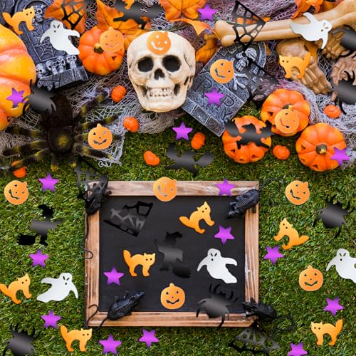 Halloween Confetti Set - Bat, Spider, Cat, Pumpkin, Star, Witch Designs