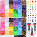 Jelly Multicolored 3mm & 4mm Rhinestones Bedazzling Kit with Glue - 46000 Pcs