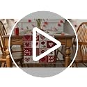 Patchwork Heart Valentine's Table Runner 13x60 Inch Home Decor - Red