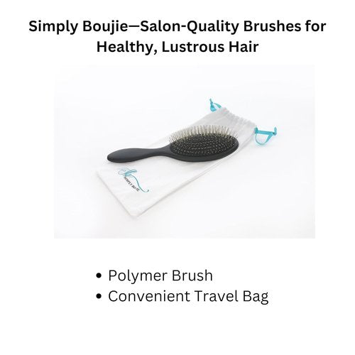 Skiennix Professional Wet & Dry Detangling Hair Brush - Smooth Steel Bristles for All Hair Types