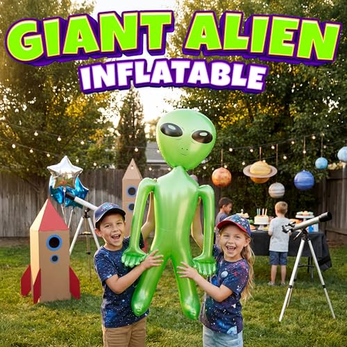Giant Inflatable Alien Halloween Decorations 60 Inches - 2 Pack, Outdoor Indoor Party Props