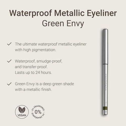 Sandstone Scandinavia Hypoallergenic Waterproof Eyeliner Pencil - Green | Fragrance-Free, Vegan, Smudge-Proof for Sensitive Eyes