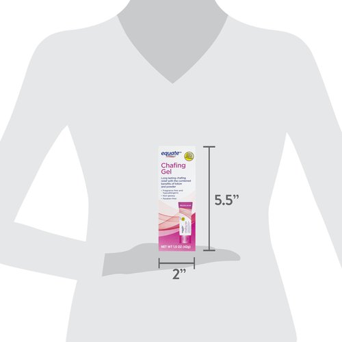 Maker Explorador Equate Chafing Gel Relief - Non-Greasy, Hypoallergenic, Powder, lotion Fragrance/Talc/Paraban Free, 1.5 OZ and Card Gift