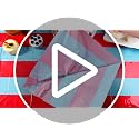 Blue and Red Striped Plastic Tablecloth - Halloween Party Rectangular 108x54 Inches - Set of 3