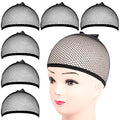 Black Mesh Wig Cap - 6 Pack, Breathable & Reusable Hair Nets for Women Men Kids