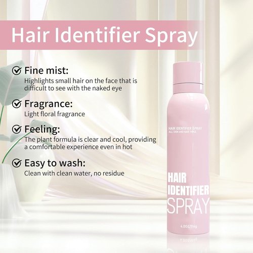 enttgo Hair Identifier Spray for Face Shaving, Skin Body Hair Identifying Spray With Razors,Moisturizing And Skin Care Set