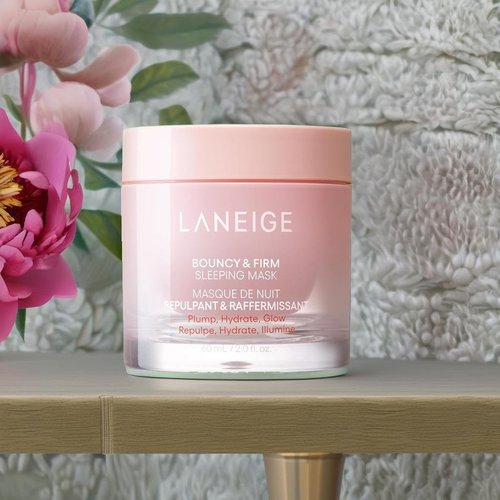 LANEIGE Bouncy and Firm Sleeping Mask: Revitalize, Smooth, Peony & Collagen Complex, Barrier-Boosting Hydration