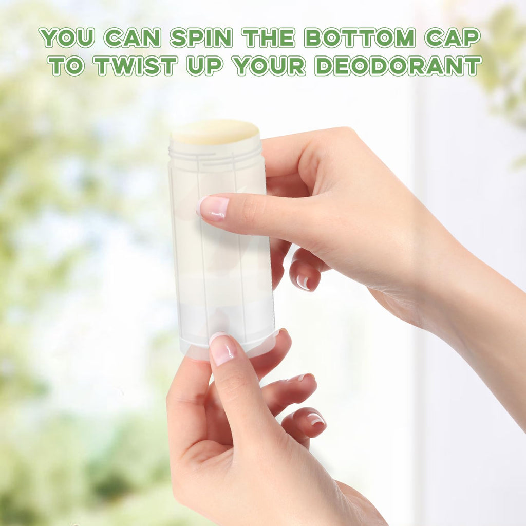 Wresty 10 Pcs 60ml/2oz Deodorant Containers Twist Up Empty Tubes Plastic Refillable Bottles DIY Homemade Container Stick (clear)