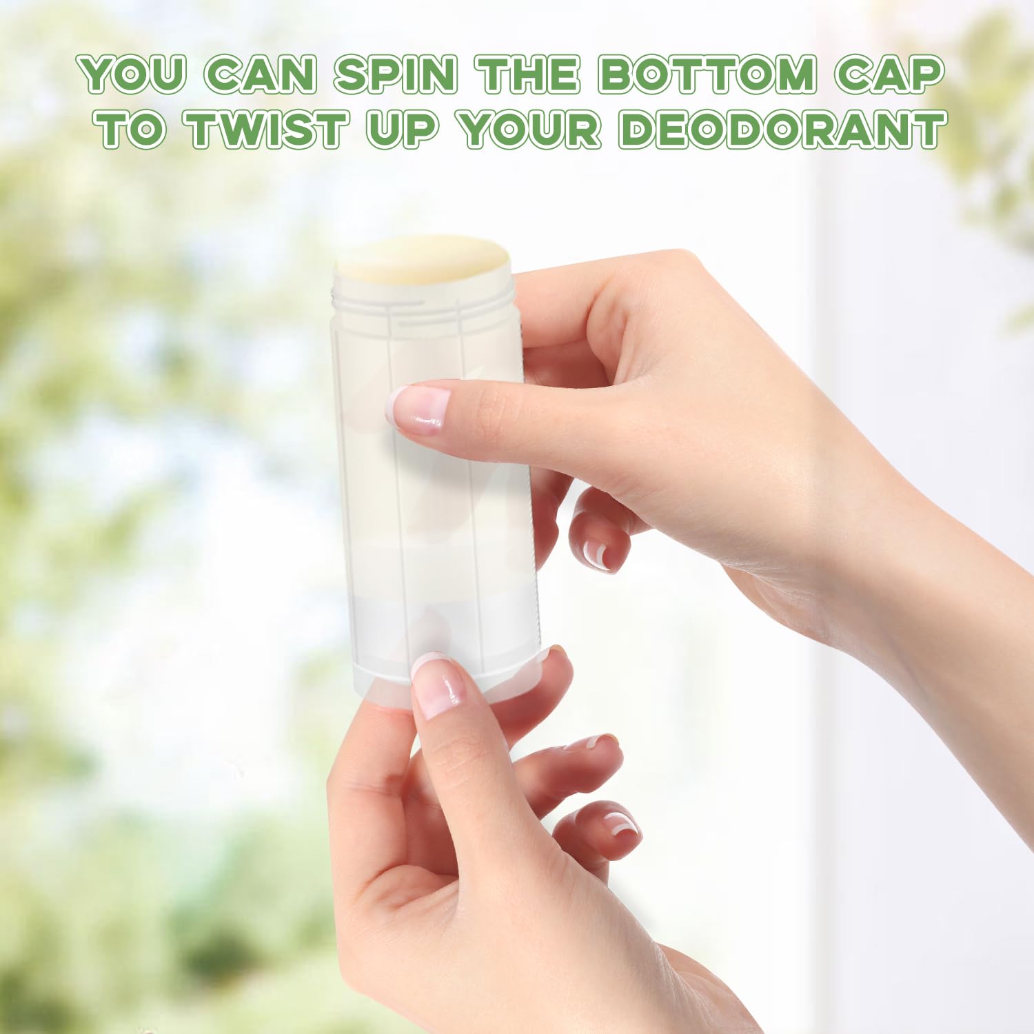 Wresty 10 Pcs 60ml/2oz Deodorant Containers Twist Up Empty Tubes Plastic Refillable Bottles DIY Homemade Container Stick (clear)