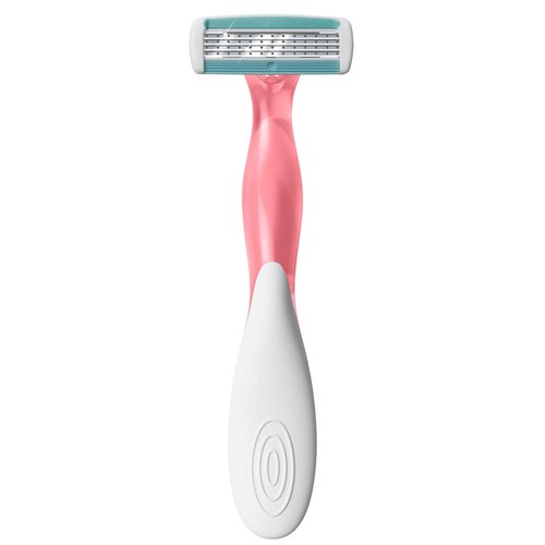 BIC Soleil Comfort Scented Disposable Razors for Women, Sensitive Skin Razor with Aloe Vera and VItamin E Lubricating Strip and 4 Blades, 3 Piece Razor Set