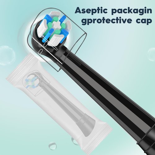 iO Replacement Heads Compatible with Oral B iO Electric Toothbrush,Compatible with Oral B iO Series 2/3/4/5/6/7/8/9/10,Premium Bristles for Deep Cleaning&Gentle Care,Black,8 Pack