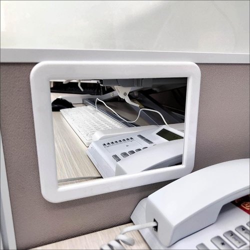 mpowtech 10 Pack White Magnetic Locker Mirror,5" x 7" Iocker Mirror Magnetic - Small Mirrors for School Locker, Bathroom, Workshop Toolbox, Office Cabinet,Easy Install