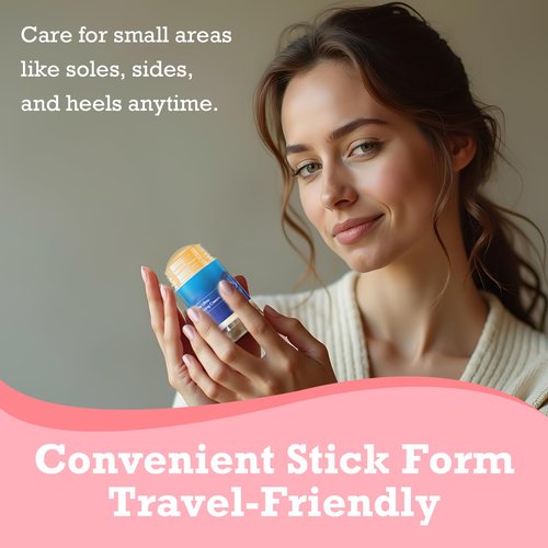 AIFUFAND Foot Balm Stick Duo (2PC) | Hydrating & Moisturising Heel Balm | Softening and Nourishing Cream for Dry Heels, Hands & Elbows | Plant-Based Gentle Foot Cream (Pink & Blue)