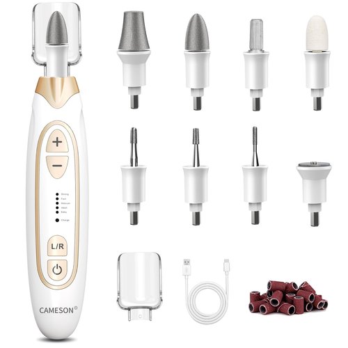 Electric Toe Nail Buffer and Sander, Toenail Grinder for Thick Toenails, Rechargeable Cordless Nail File Drill Set, Manicure and Pedicure Kit, Nails Care Tool for Men Women Seniors Adults Humans