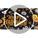 Halloween Tablecloths 6 Pack Orange Pumpkin 84-Inch Round Plastic Cover - Pumpkin / Orange / 6