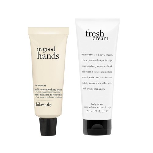 Philosophy Fresh Cream Body Lotion & Hand Cream Bundle | Nourishing Moisturizers for Soft Skin