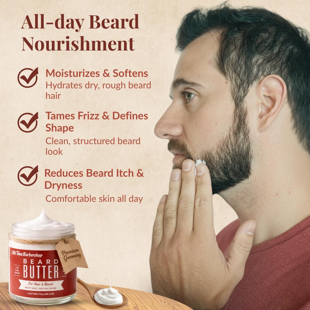 Tallow Man Beard & Body Butter for Men - All-Natural Moisturizer | Luxurious Hydration