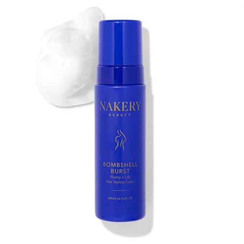 Nakery Bombshell Burst Hair Foam - Volumizing Mousse for Curly & Straight Hair | Lightweight Formula with Biotin & Keratin