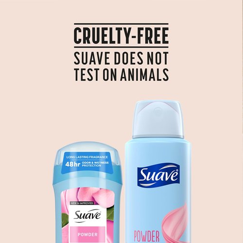 Suave Antiperspirant Deodorant for Women, Powder 2-Pack + Dry Spray – 48H Sweat & Odor Protection, Anti-Staining Formulas, Talc-Free