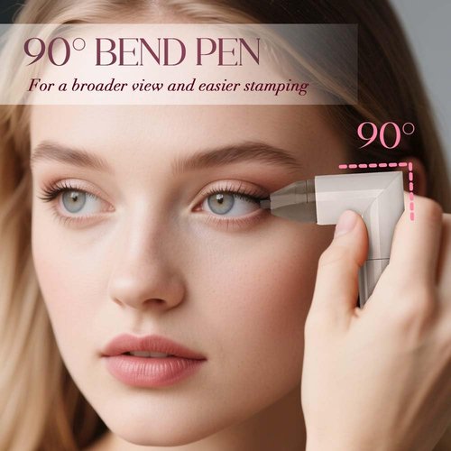 Skiennix Waterproof Winged Eyeliner Stamp Pen - Quick Dry, Smudge-Proof Gel Pencil Set (Black)