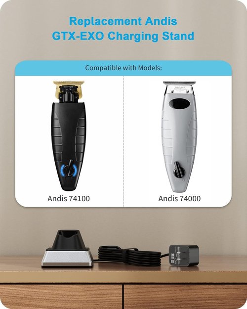 FGIEU Trmmer Charging Stand Compatible with Andis 74067 74000 74055 74100 74150 GTX-EVO T-Outliner Lithium-ion Beard & Hair Trimmer.