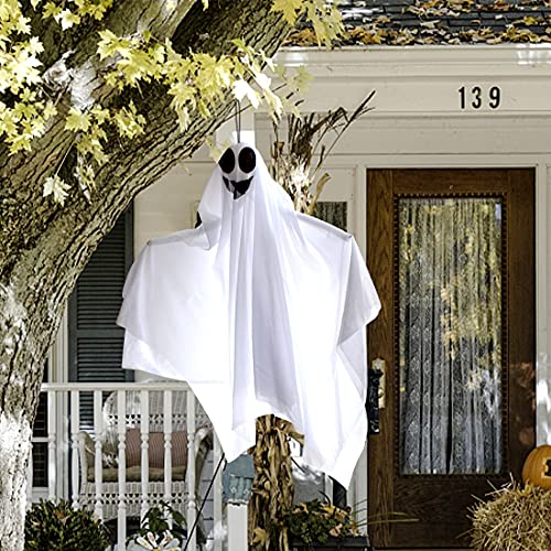 Halloween Hanging Ghost Decorations Set - Outdoor Yard Lawn Halloween Decor for Garden and Patio