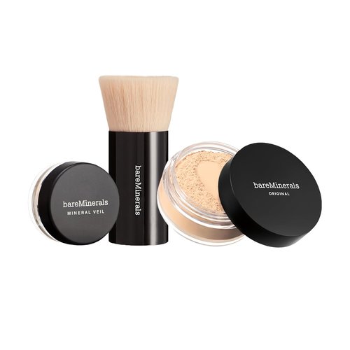 bareMinerals Original Get Started Kit - 3-Piece Makeup Set with SPF 15 Foundation & Brush