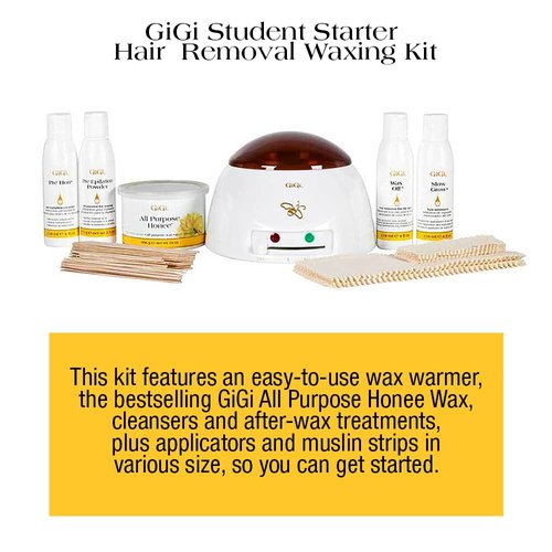 GiGi Wax Warmer Hair Removal Kit – Professional Waxing Kit Women with Hard Wax, Pre & Post Applicators for Face, Body, Arms, and Legs, At-Home & Salon Use