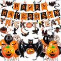 Orange Bat Halloween Balloons & Party Decorations - 49 Pcs Outdoor Indoor Set