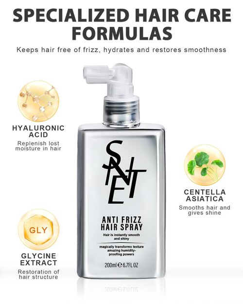 Skiennix Anti-Frizz Smoothing Spray - Humidity Control, Hair Shine & Split End Repair | 6.7 fl oz