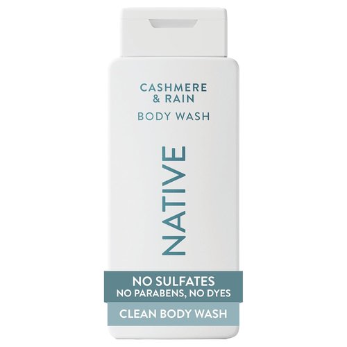 Native Body Wash - Naturally Derived Ingredients for Soft, Hydrated Skin | Sulfate & Paraben Free | Cashmere & Rain, 18 oz